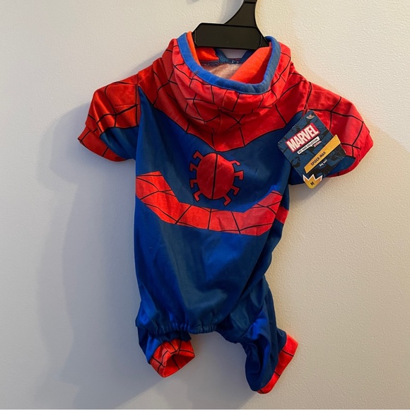 NWT Marvel Pet Fans Collection Spider-Man Dog Suit Costume Size Medium - Picture 4 of 5